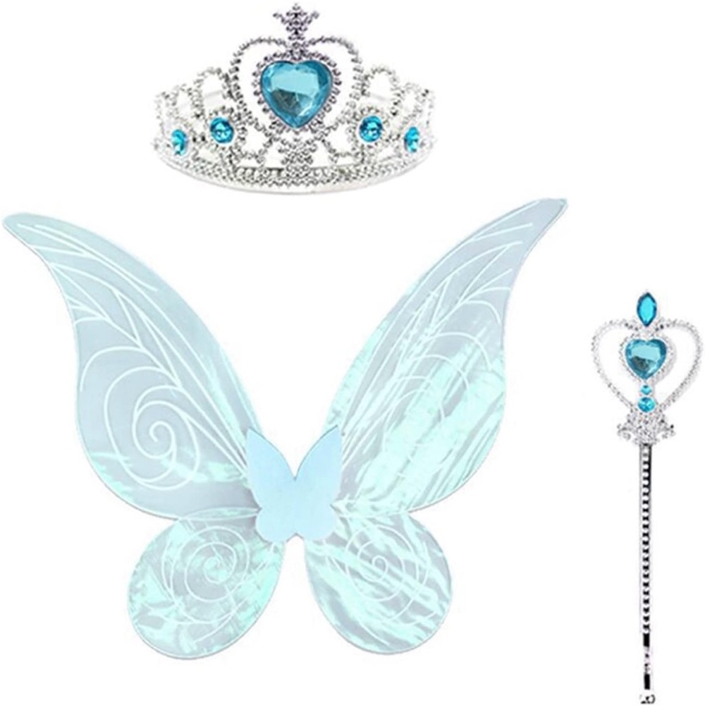 NWT 3 Piece Fairy Wings Set, Blue - Picture 3 of 3